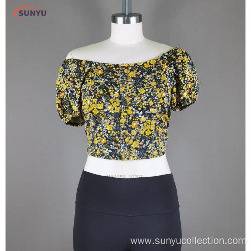 Ladei's flower print short top